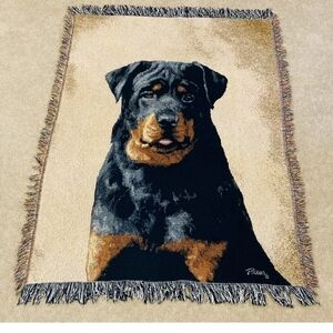 Linda Picken Rottweiler 50"x60" Tapestry Throw Blanket